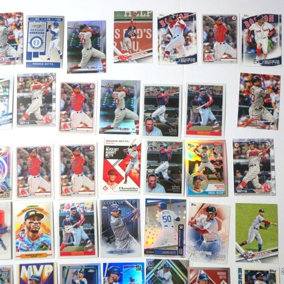 Huge Mookie Betts 99x Card Lot w/ SP Refractors Inserts Red Sox Dodgers NM/MT - Picture 8 of 11